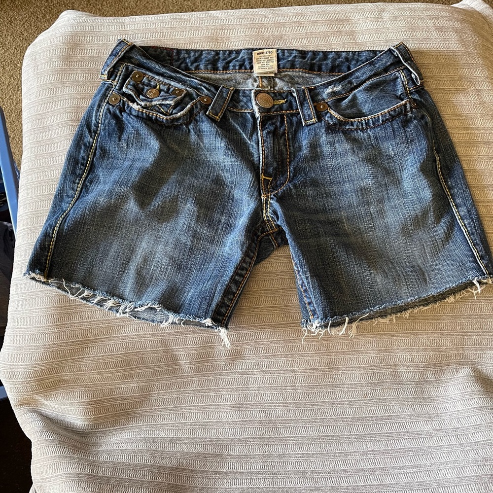Denim Blue Women's Shorts True Religion Size 32